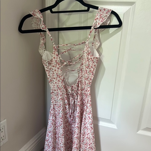 Floral Print Dress with Ruffle Straps - Picture 2 of 2